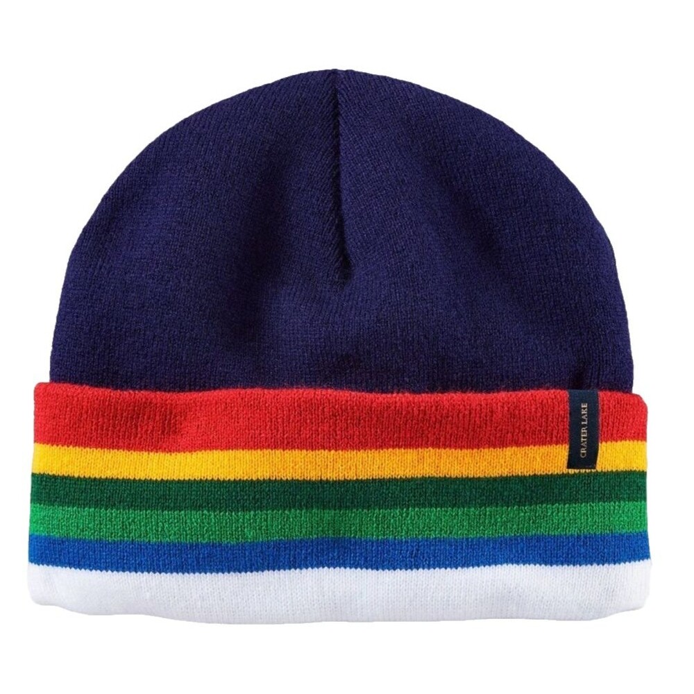 Pendleton National Park Beanie Crater Lake Rainbow Stripe Knit Hat One Size